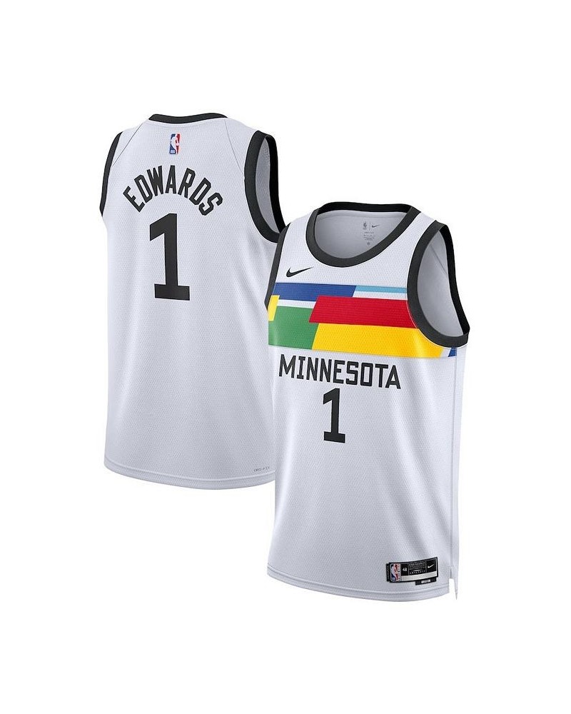 Men's and Women's Anthony Edwards White Minnesota Timberwolves 2022/23 City Edition Swingman Jersey $48.10 Jersey