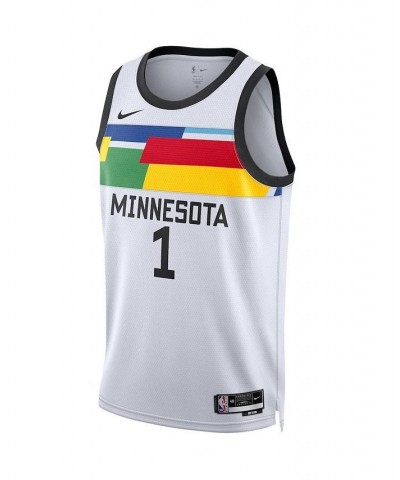 Men's and Women's Anthony Edwards White Minnesota Timberwolves 2022/23 City Edition Swingman Jersey $48.10 Jersey