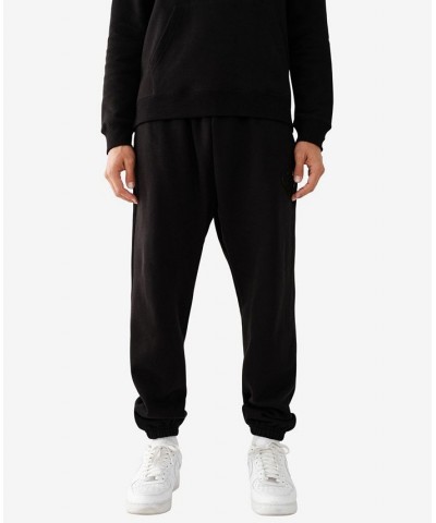 Men's Relaxed Buddha Face Joggers Black $35.83 Pants