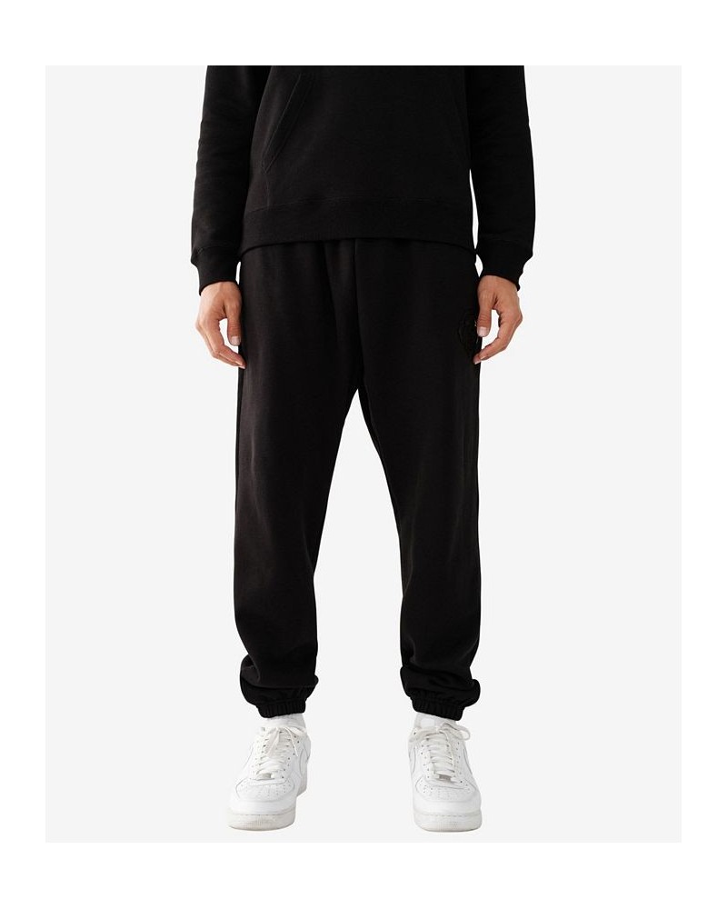 Men's Relaxed Buddha Face Joggers Black $35.83 Pants