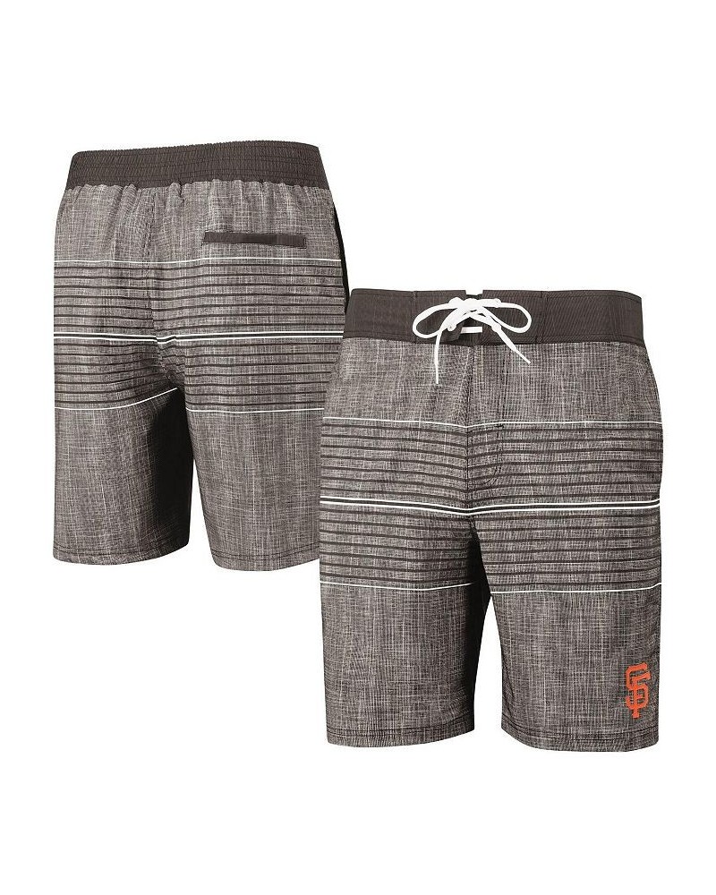 Men's Charcoal San Francisco Giants Horizon Volley Swim Trunks $28.20 Swimsuits