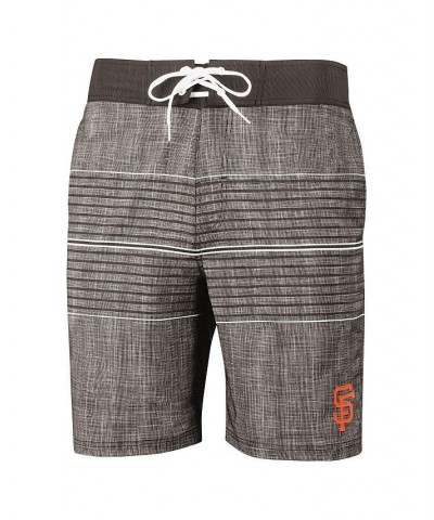 Men's Charcoal San Francisco Giants Horizon Volley Swim Trunks $28.20 Swimsuits