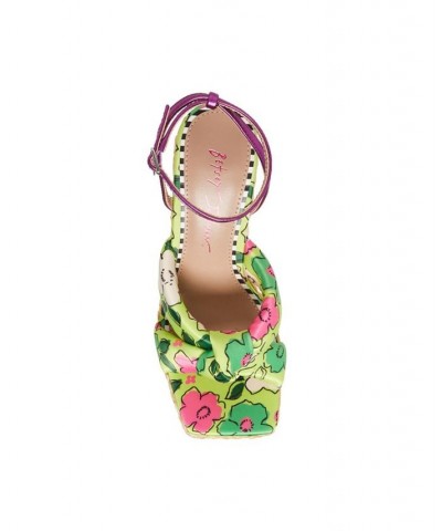 Women's Pansie Floral Wedge Sandals PD02 $53.46 Shoes