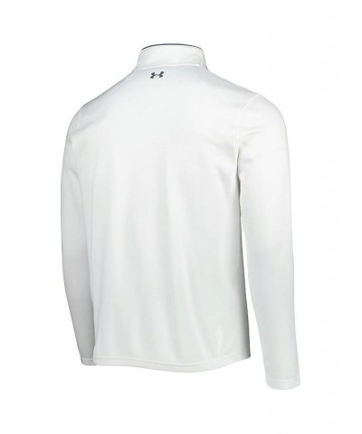 Men's White Wisconsin Badgers Tempo Fleece Quarter-Zip Jacket $42.50 Jackets