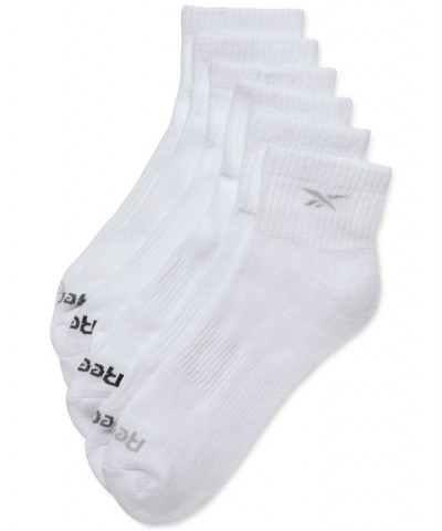 Men's 6-Pk. 1/2 Terry Performance Quarter Socks White $10.56 Socks