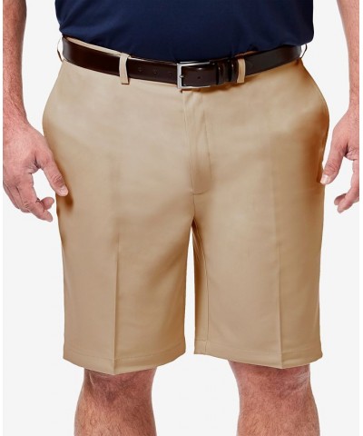 Men's Big & Tall Cool 18 PRO Classic-Fit Stretch Flat-Front 9.5" Shorts Khaki $22.00 Shorts