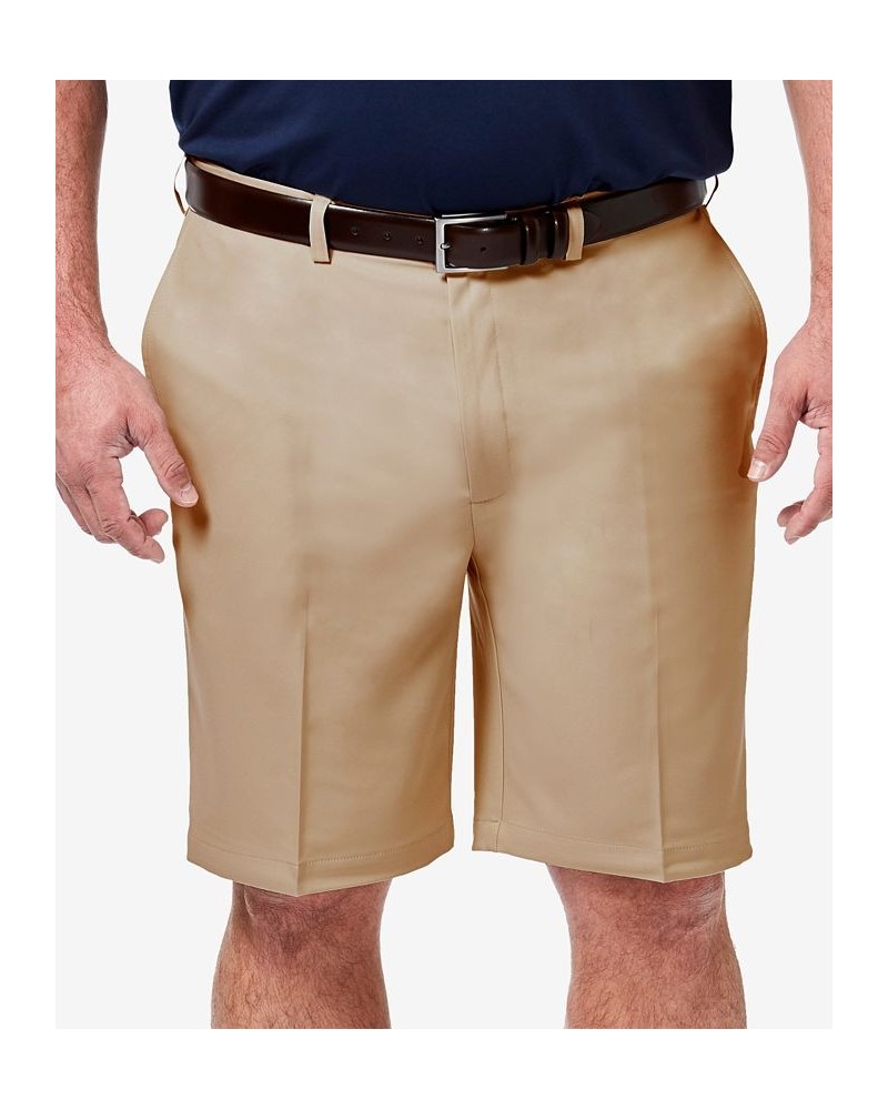 Men's Big & Tall Cool 18 PRO Classic-Fit Stretch Flat-Front 9.5" Shorts Khaki $22.00 Shorts