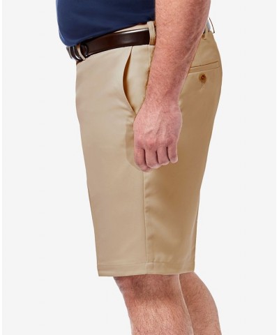 Men's Big & Tall Cool 18 PRO Classic-Fit Stretch Flat-Front 9.5" Shorts Khaki $22.00 Shorts