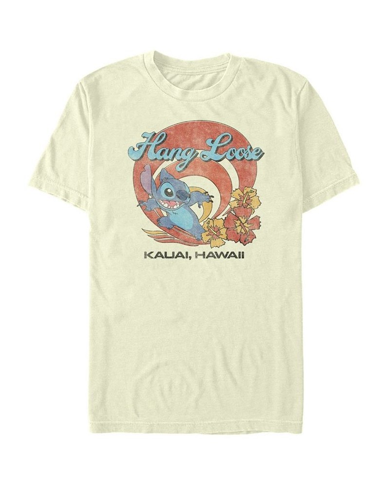 Men's Lilo Stitch Stitch Kauai Short Sleeve T-shirt Ivory/Cream $15.40 T-Shirts