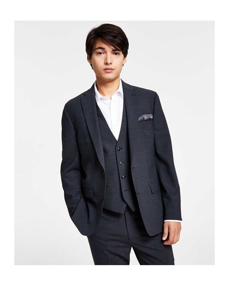 Men's Slim-Fit Wool Suit Jacket Charcoal $85.75 Blazers