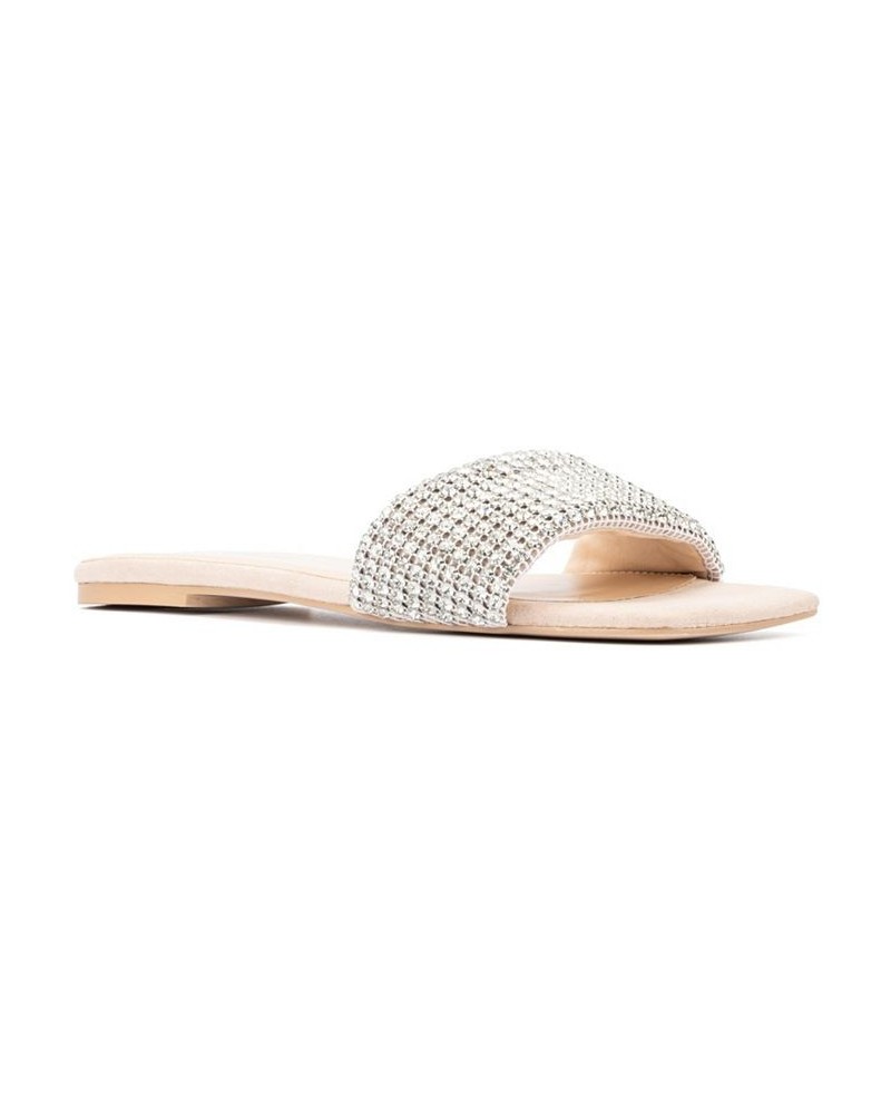 Women's Gia Wide Width Flats Tan/Beige $35.98 Shoes