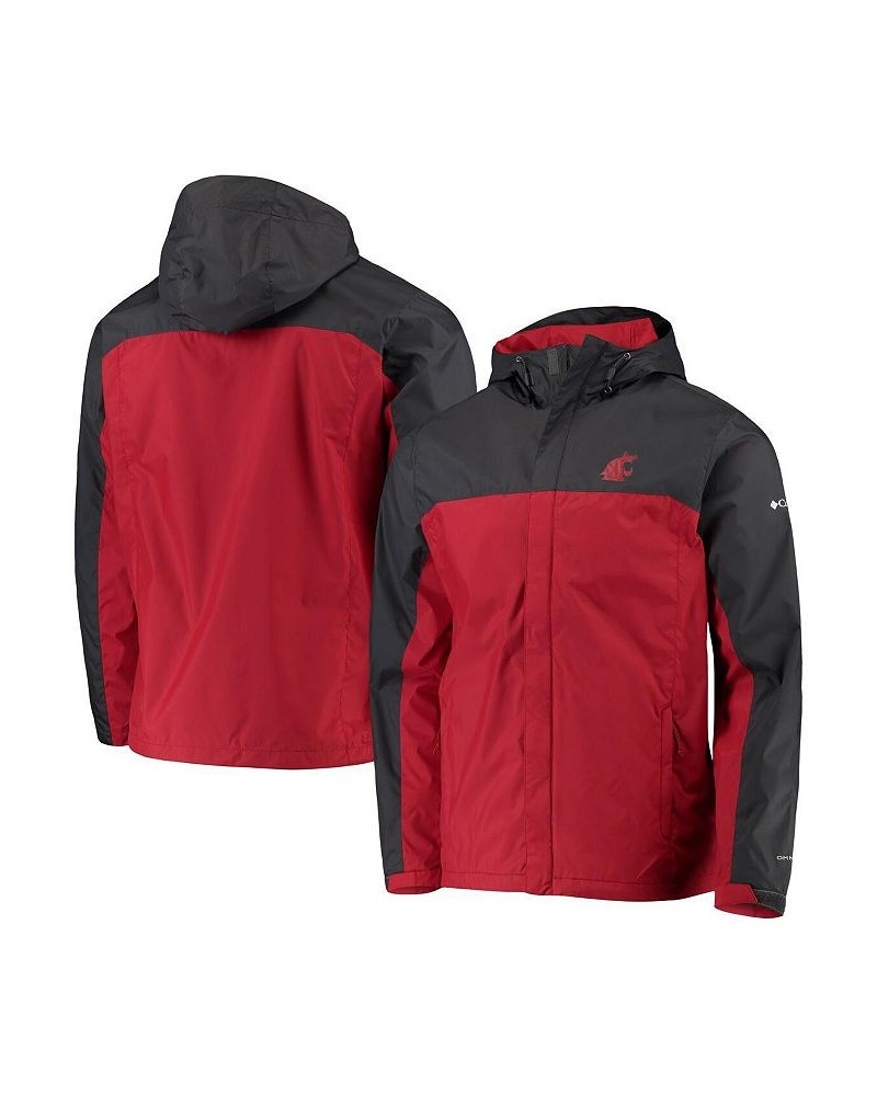 Men's Gray, Crimson Washington State Cougars Glennaker Storm Full-Zip Jacket $34.40 Jackets