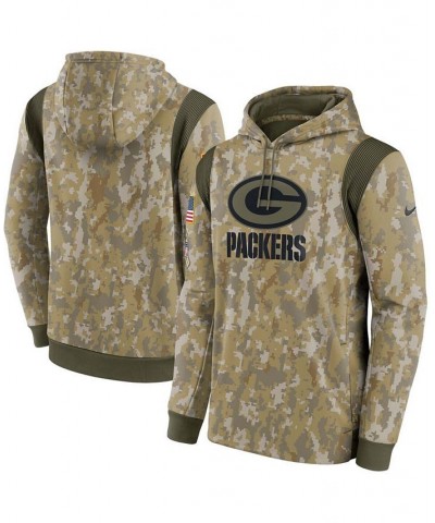 Men's Camouflage Green Bay Packers 2021 Salute To Service Therma Performance Pullover Hoodie $43.34 Sweatshirt