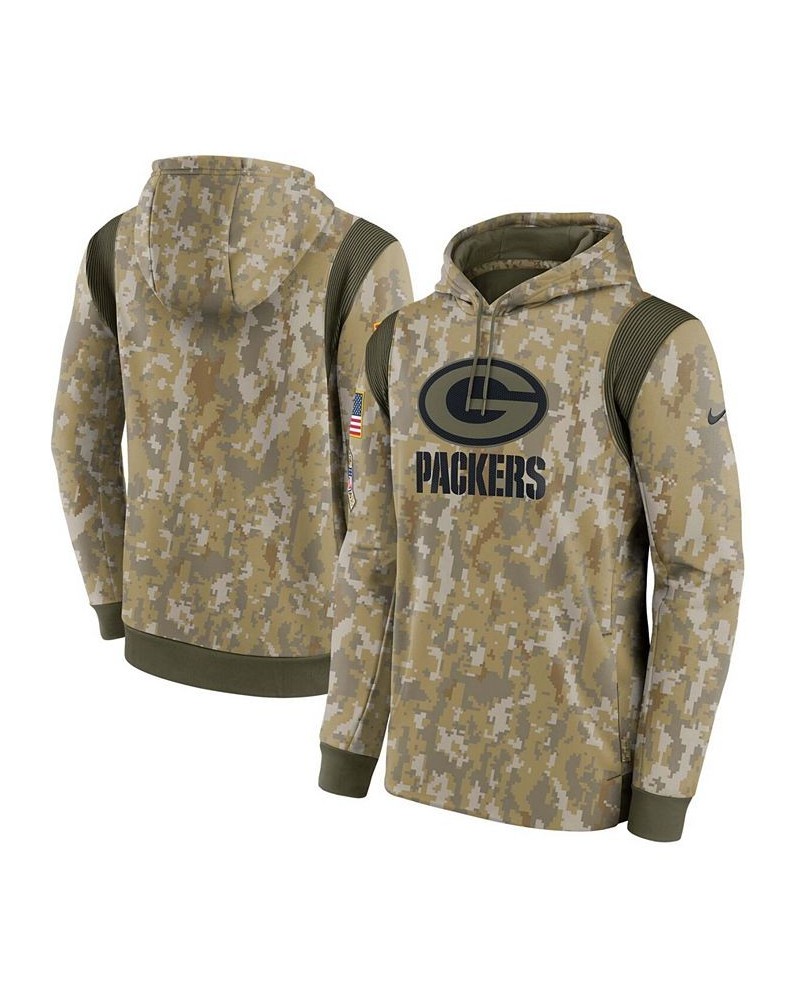 Men's Camouflage Green Bay Packers 2021 Salute To Service Therma Performance Pullover Hoodie $43.34 Sweatshirt