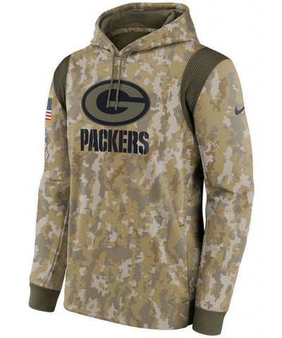 Men's Camouflage Green Bay Packers 2021 Salute To Service Therma Performance Pullover Hoodie $43.34 Sweatshirt