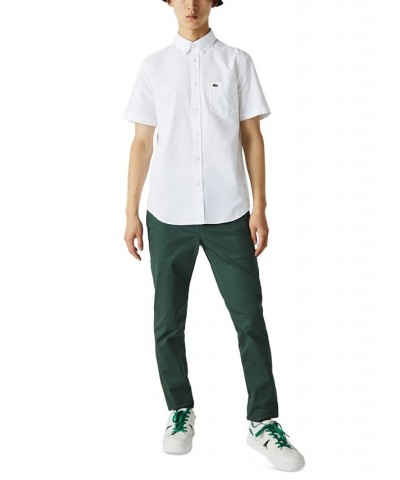 Men's Regular-Fit Spread Collar Solid Oxford Shirt White $42.90 Shirts