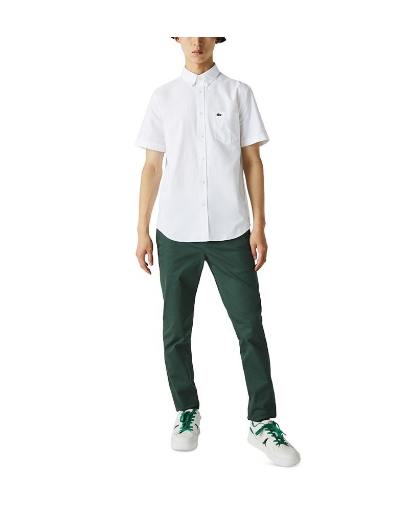 Men's Regular-Fit Spread Collar Solid Oxford Shirt White $42.90 Shirts