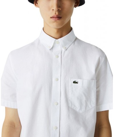 Men's Regular-Fit Spread Collar Solid Oxford Shirt White $42.90 Shirts