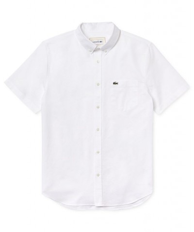 Men's Regular-Fit Spread Collar Solid Oxford Shirt White $42.90 Shirts