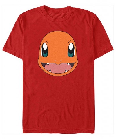 Men's Pokemon Char Filled Head Short Sleeve T-shirt Red $15.05 T-Shirts