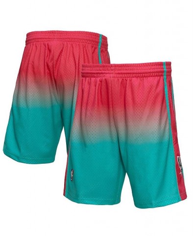 Men's Pink and Teal San Antonio Spurs 1998/99 Hardwood Classics Fadeaway Reload 3.0 Swingman Shorts $37.80 Shorts