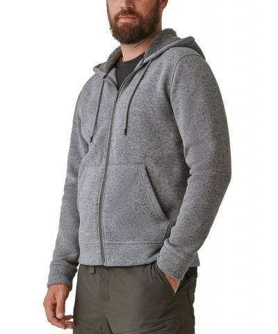 Men's Zero Day Sherpa-Lined Hoodie Gray $12.76 Sweatshirt