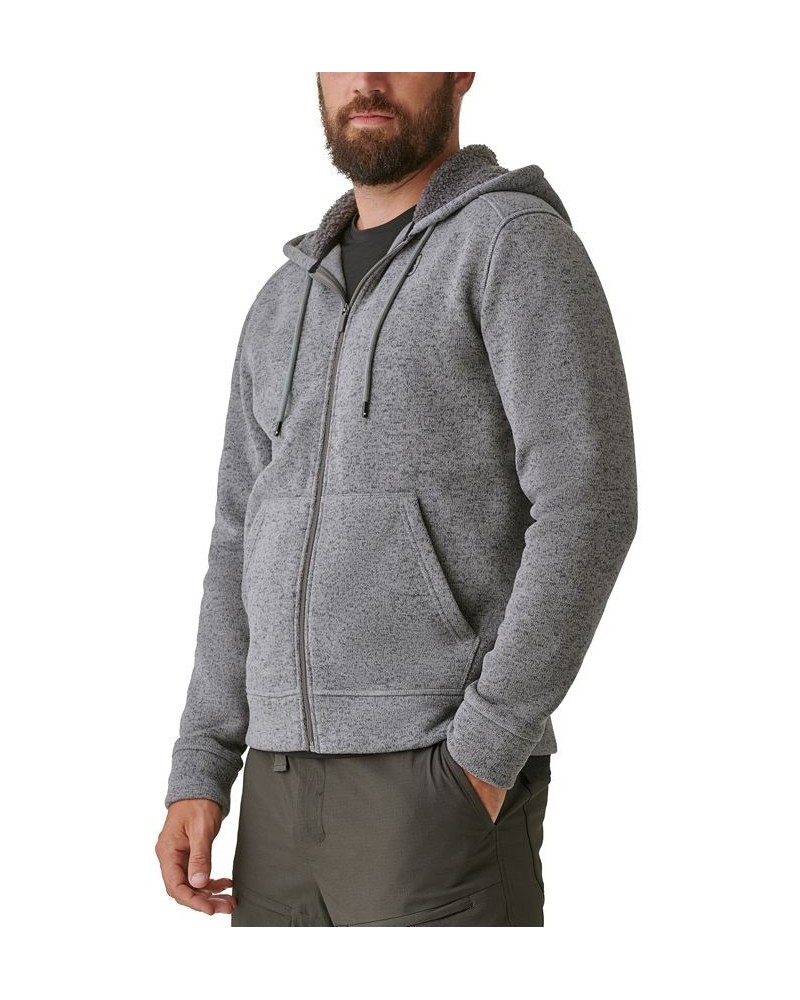 Men's Zero Day Sherpa-Lined Hoodie Gray $12.76 Sweatshirt