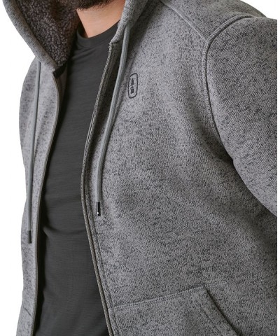 Men's Zero Day Sherpa-Lined Hoodie Gray $12.76 Sweatshirt