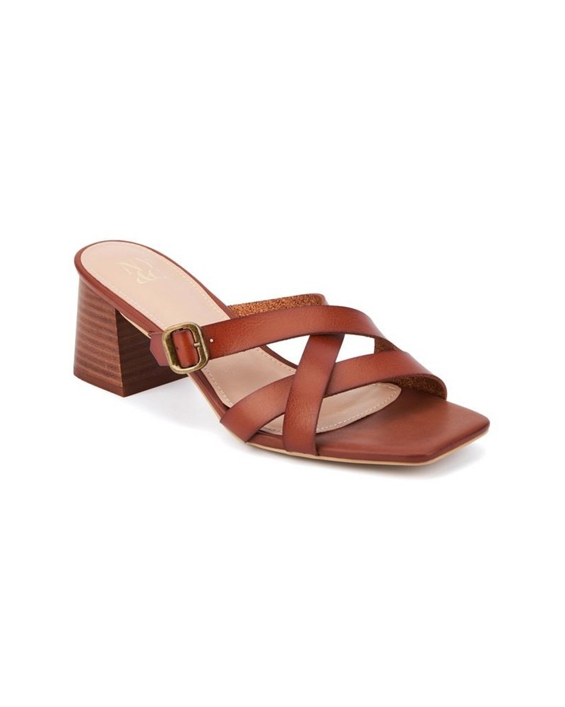 Fantasia Women's Burnished Sandal Brown $35.02 Shoes