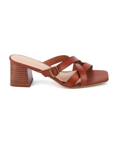 Fantasia Women's Burnished Sandal Brown $35.02 Shoes