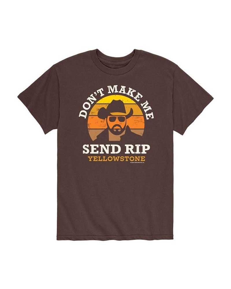 Men's Yellowstone Don't Make Me Send RIP T-shirt $20.99 T-Shirts