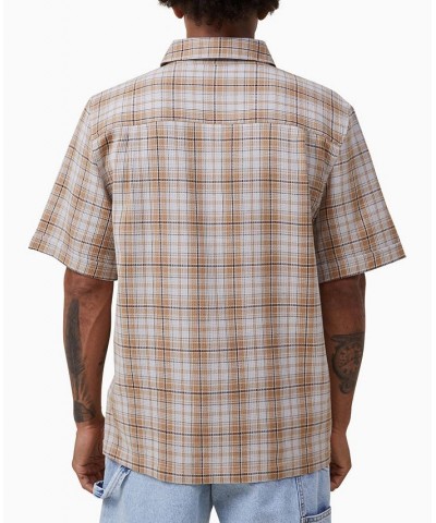 Men's Smith Short Sleeve Shirt Tan Check $21.00 Shirts