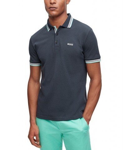 Men's Cotton Polo Shirt Blue $41.04 Polo Shirts