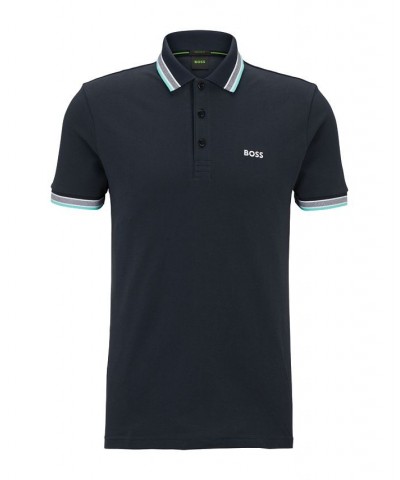 Men's Cotton Polo Shirt Blue $41.04 Polo Shirts