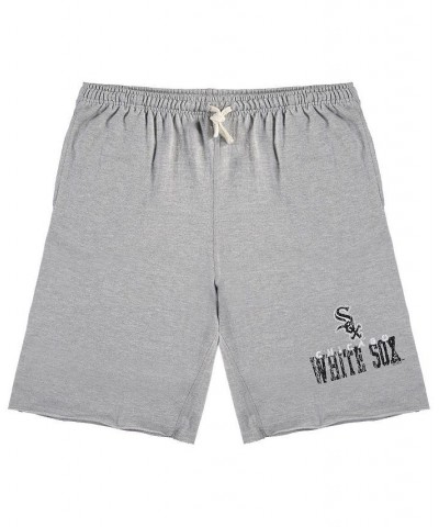 Men's Heathered Gray Chicago White Sox Big and Tall French Terry Shorts $30.00 Shorts
