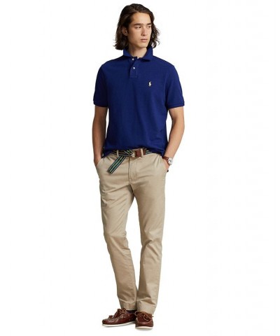 Men's Custom Slim Fit Mesh Polo Fall Royal $56.40 Polo Shirts