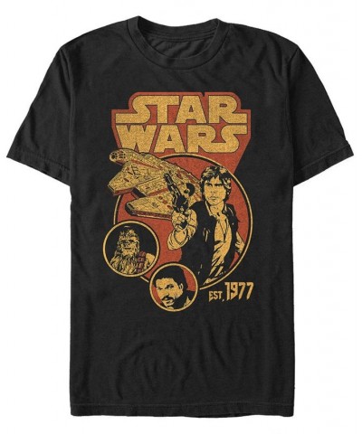 Star Wars Men's Classic Retro Han Solo Team Short Sleeve T-Shirt Black $17.15 T-Shirts