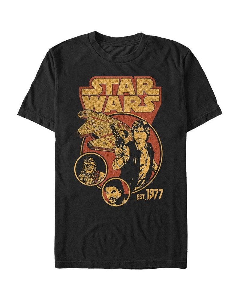 Star Wars Men's Classic Retro Han Solo Team Short Sleeve T-Shirt Black $17.15 T-Shirts