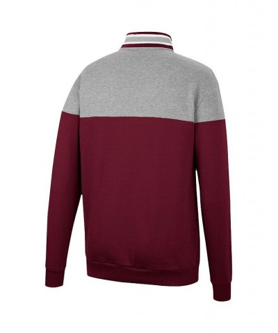 Men's Heathered Gray, Maroon Texas A&M Aggies Be the Ball Quarter-Zip Top $28.00 Sweatshirt