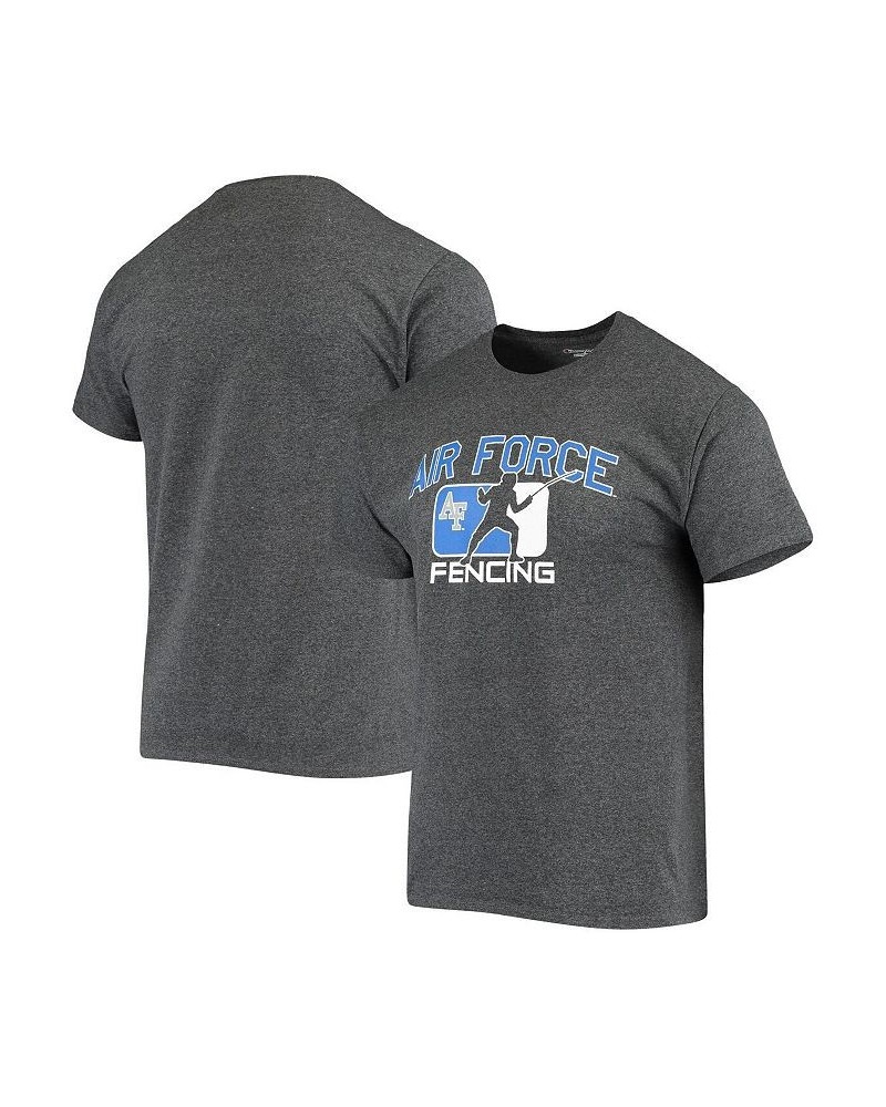 Men's Heathered Charcoal Air Force Falcons Fencing T-shirt $14.10 T-Shirts