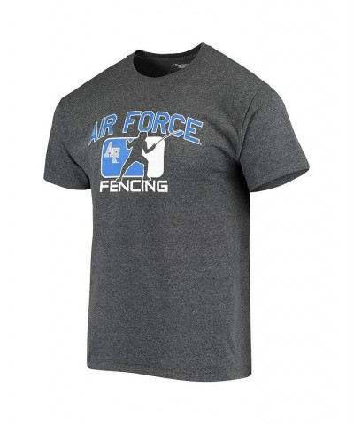 Men's Heathered Charcoal Air Force Falcons Fencing T-shirt $14.10 T-Shirts