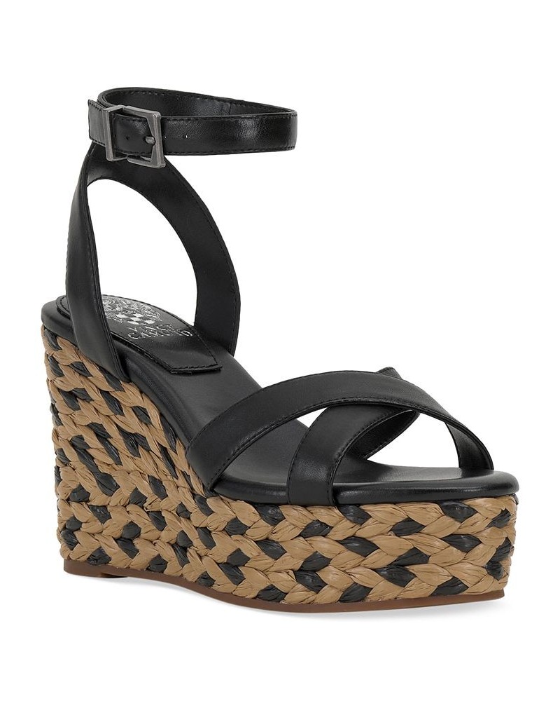 Fettana Ankle-Strap Espadrille Platform Wedge Sandals PD01 $45.15 Shoes