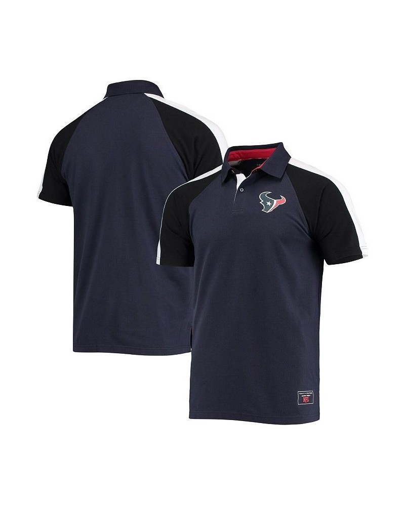 Men's Navy, White Houston Texans Holden Raglan Polo Shirt $30.36 Polo Shirts