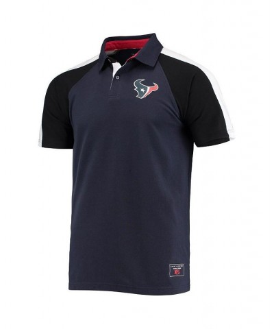 Men's Navy, White Houston Texans Holden Raglan Polo Shirt $30.36 Polo Shirts