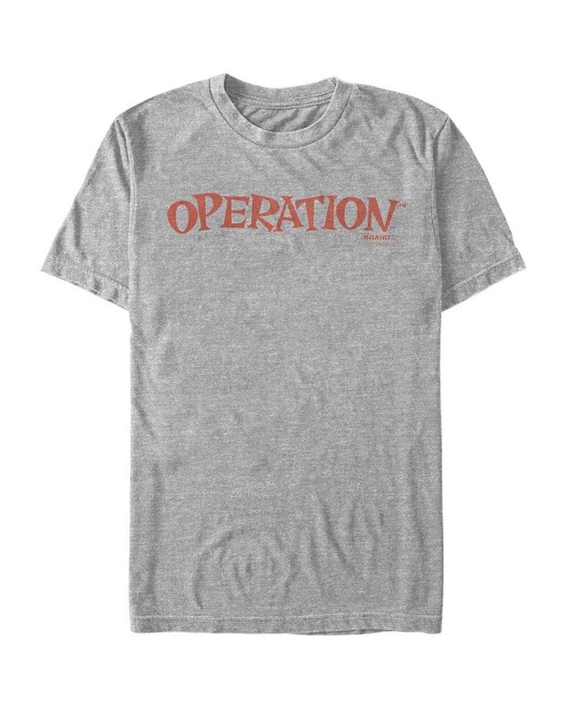 Men's Operate Logo Short Sleeve Crew T-shirt Gray $15.40 T-Shirts