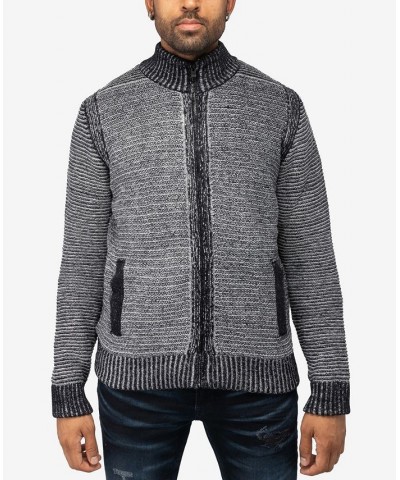 Men's Full-Zip High Neck Sweater Jacket Navy $37.44 Sweaters