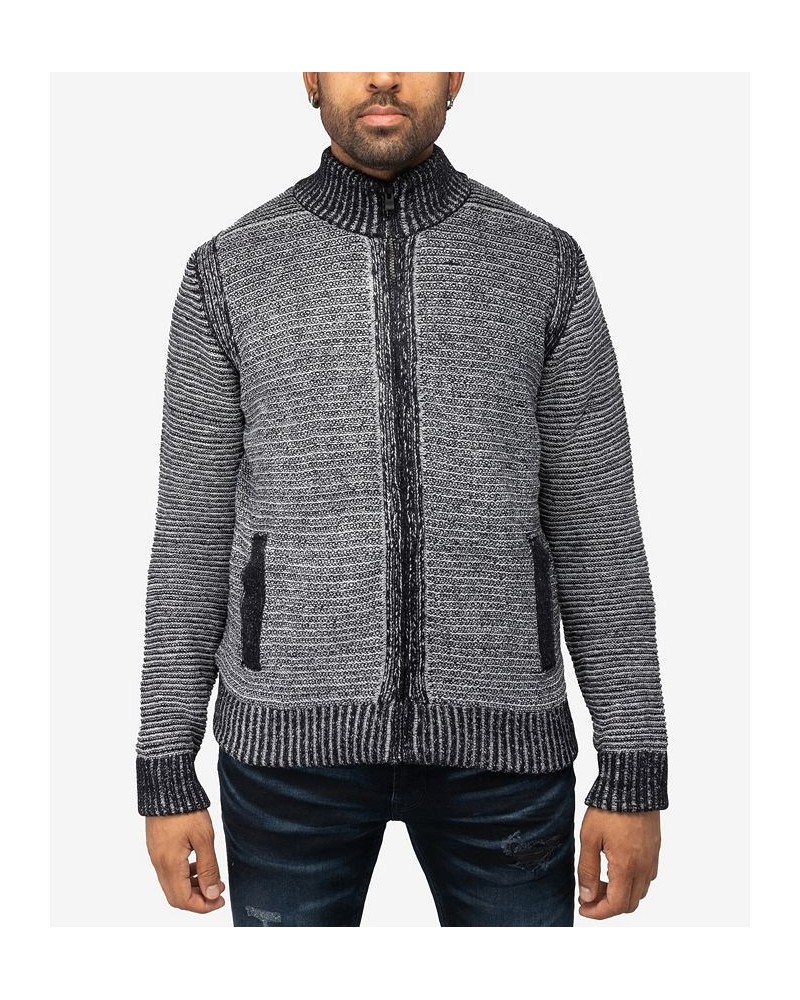 Men's Full-Zip High Neck Sweater Jacket Navy $37.44 Sweaters