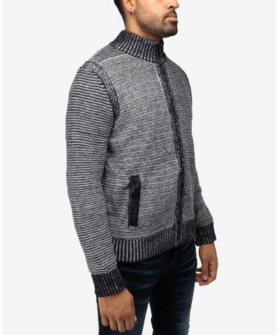 Men's Full-Zip High Neck Sweater Jacket Navy $37.44 Sweaters