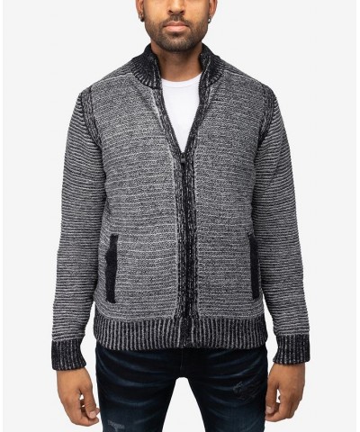 Men's Full-Zip High Neck Sweater Jacket Navy $37.44 Sweaters