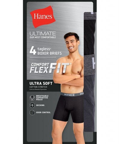 Men's Ultimate ComfortFlex Fit 4-Pk. Moisture-Wicking Stretch Boxer Briefs Black $12.60 Underwear